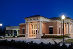 New construction of Home Bank branch located on Bluebonnet Blvd. designed by Architects Southwest. Located in Baton Rouge, Louisiana.